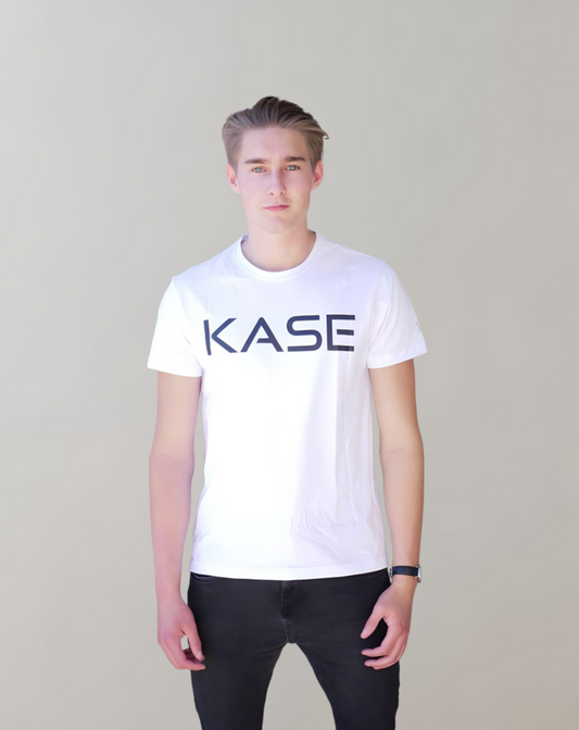 Wit T-shirt met 'Kase' print op voorzijde