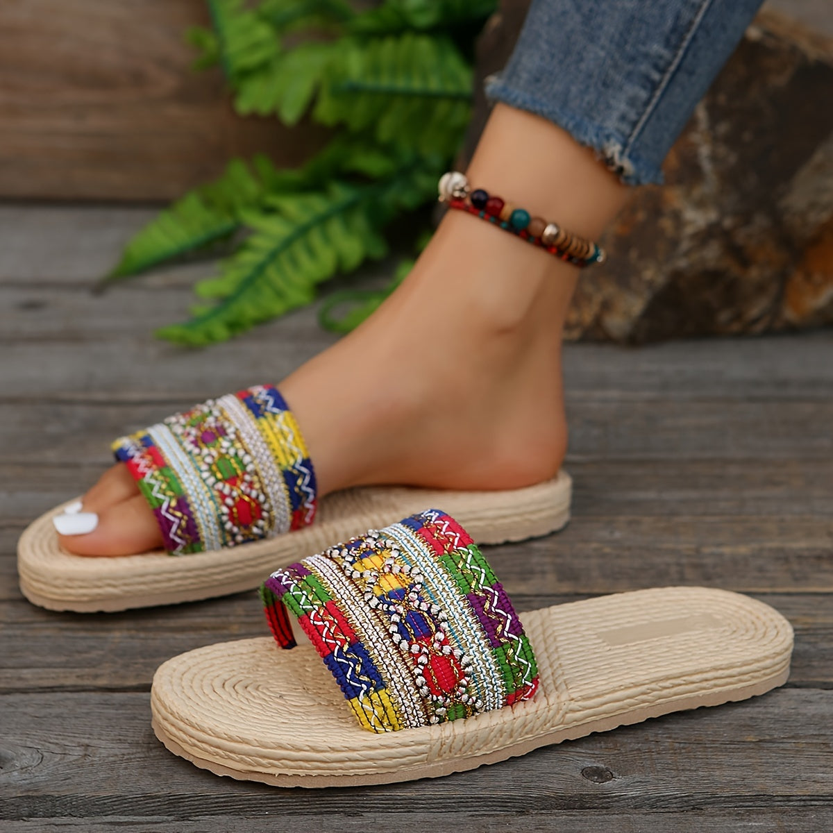 Aria - Bohemian Style Flat Sandals