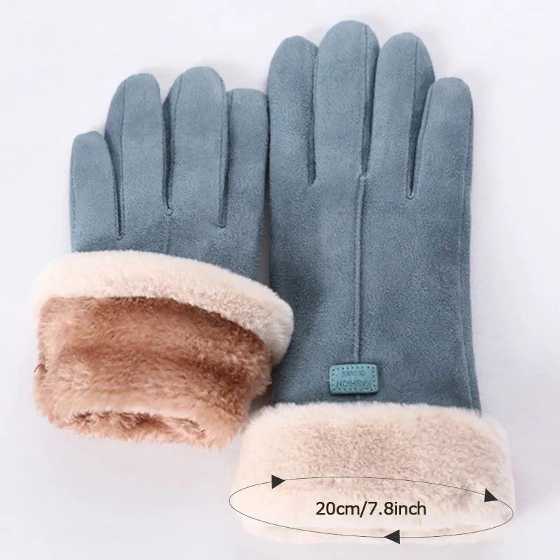 Camille - Warme Suède Winterhandschoenen voor Vrouwen, Fluweelachtige Afwerking