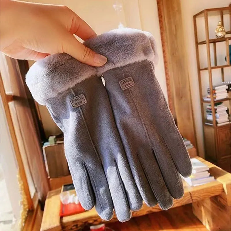 Camille - Warme Suède Winterhandschoenen voor Vrouwen, Fluweelachtige Afwerking