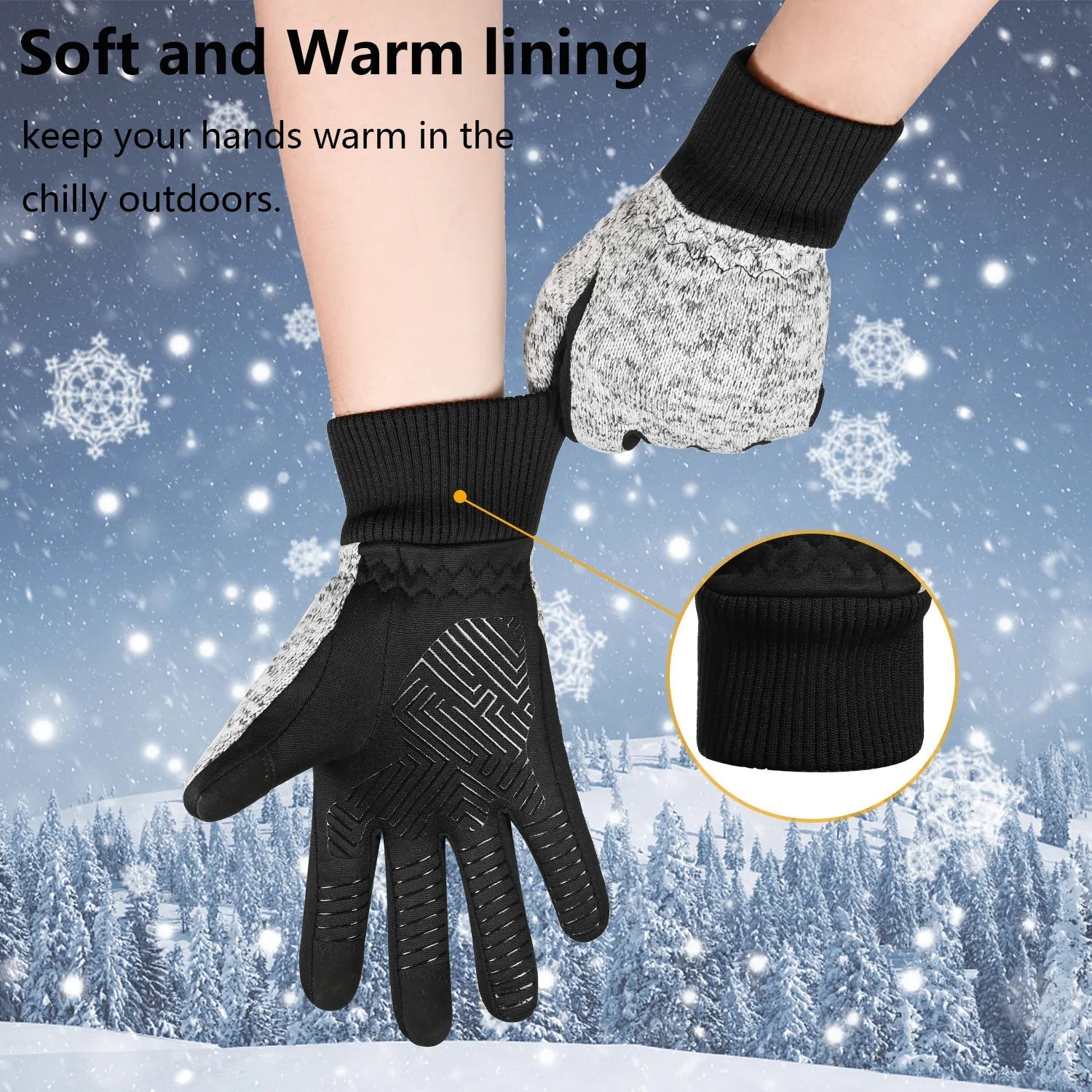 Onyx - Touchscreen winterhandschoenen voor heren met antislip grip