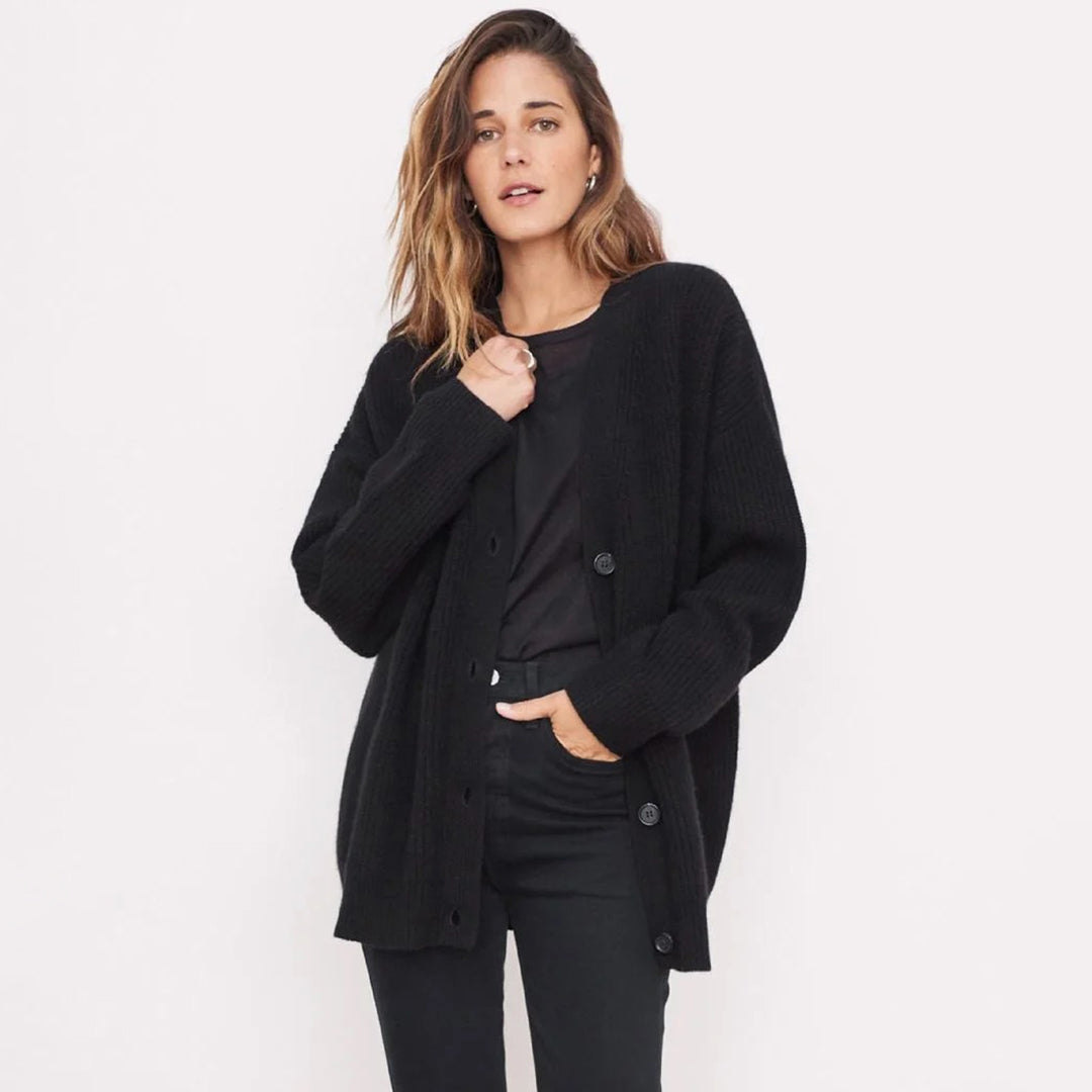 Alice - Dames Zachte Gebreide Oversized Gezellige Cardigan voor Lagen