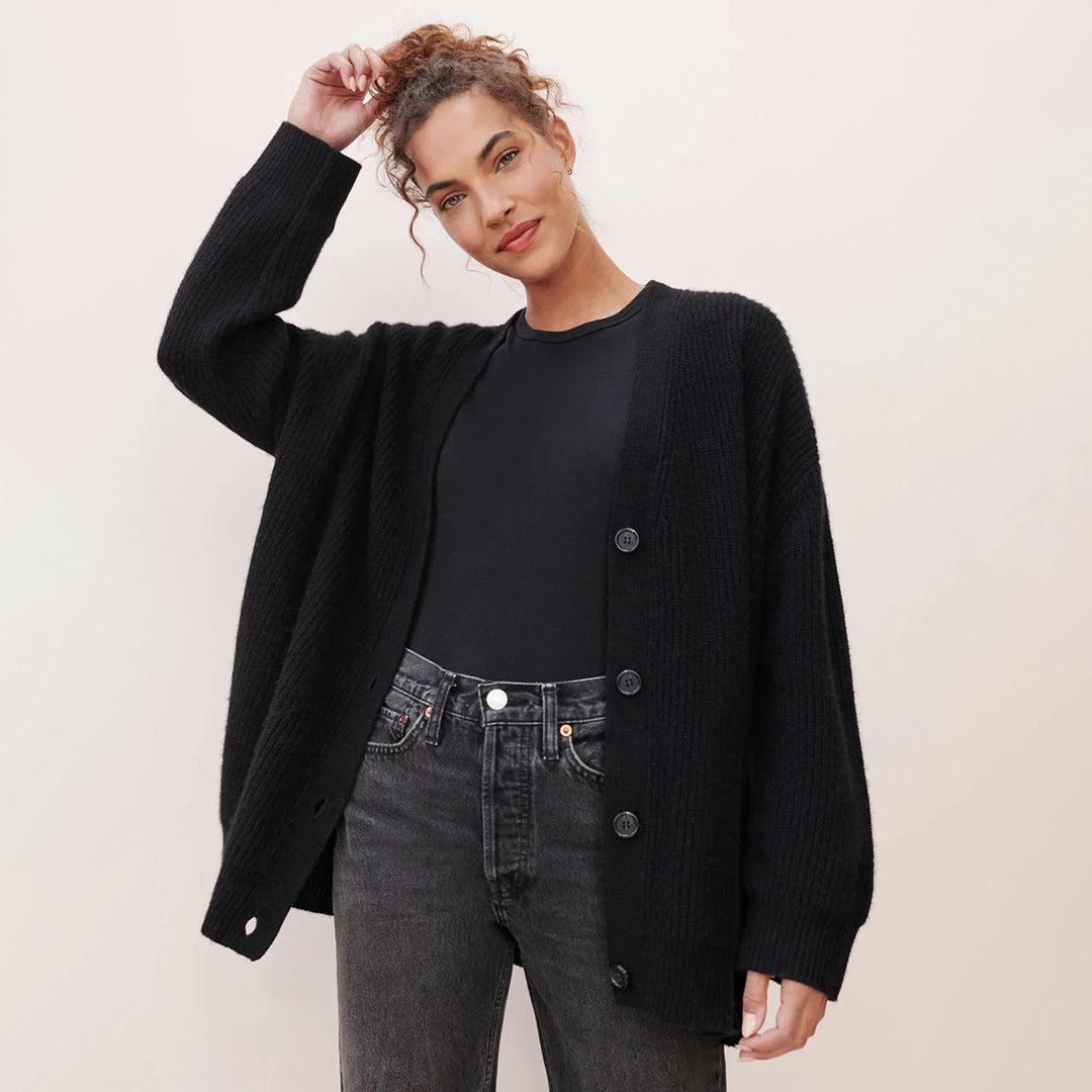 Alice - Dames Zachte Gebreide Oversized Gezellige Cardigan voor Lagen