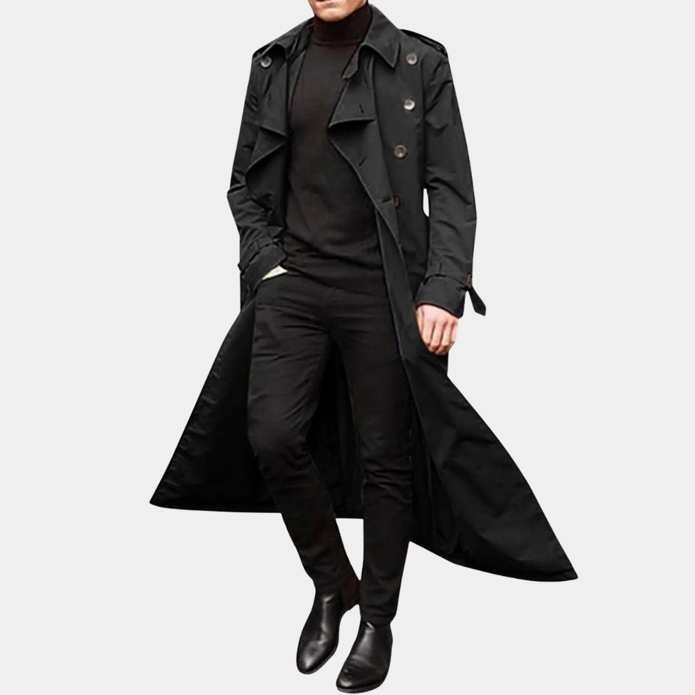 Corey - Casual mannen trenchcoat voor de herfst, stijlvol en warm