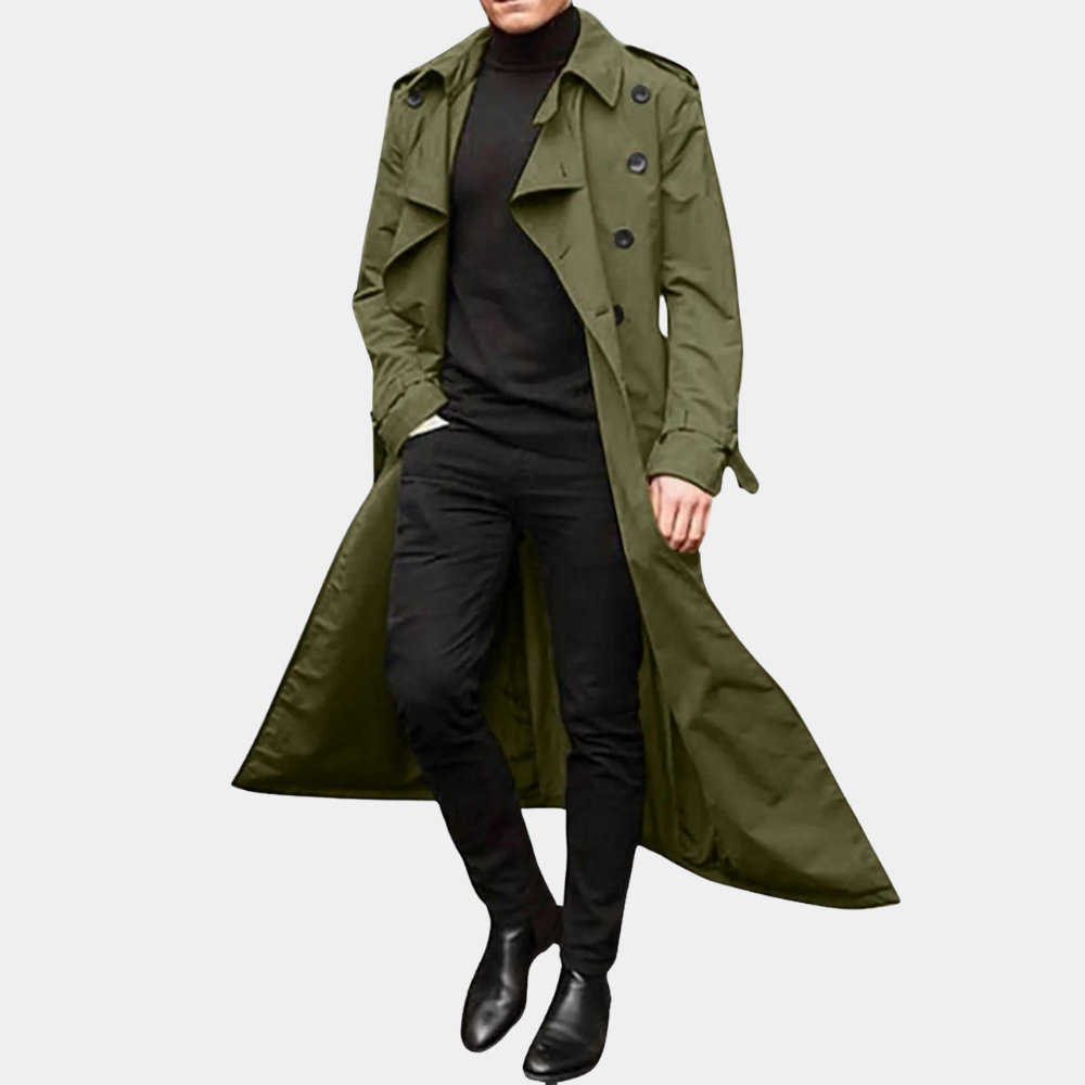 Corey - Casual mannen trenchcoat voor de herfst, stijlvol en warm