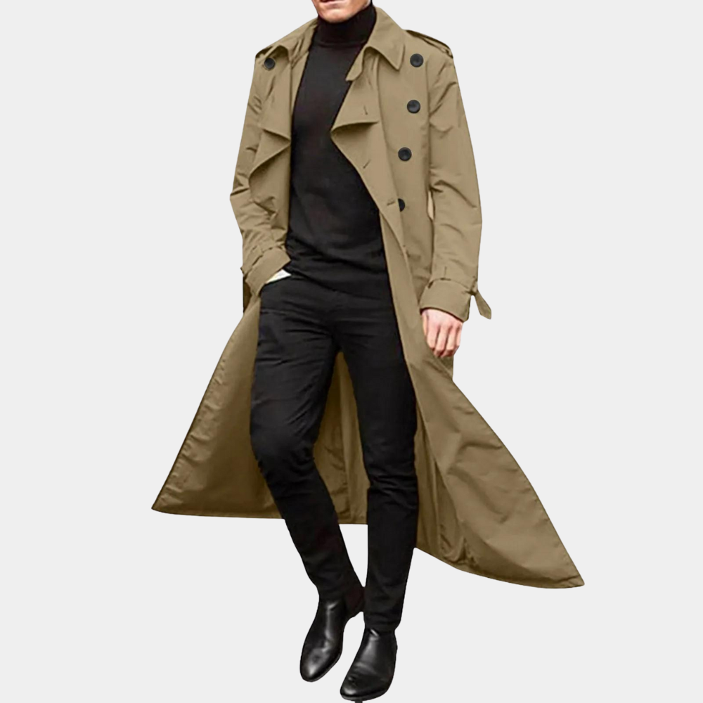 Corey - Casual mannen trenchcoat voor de herfst, stijlvol en warm