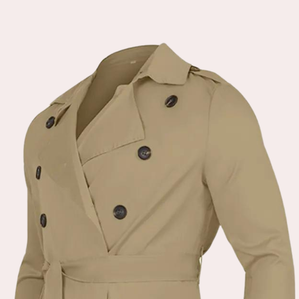 Corey - Casual mannen trenchcoat voor de herfst, stijlvol en warm