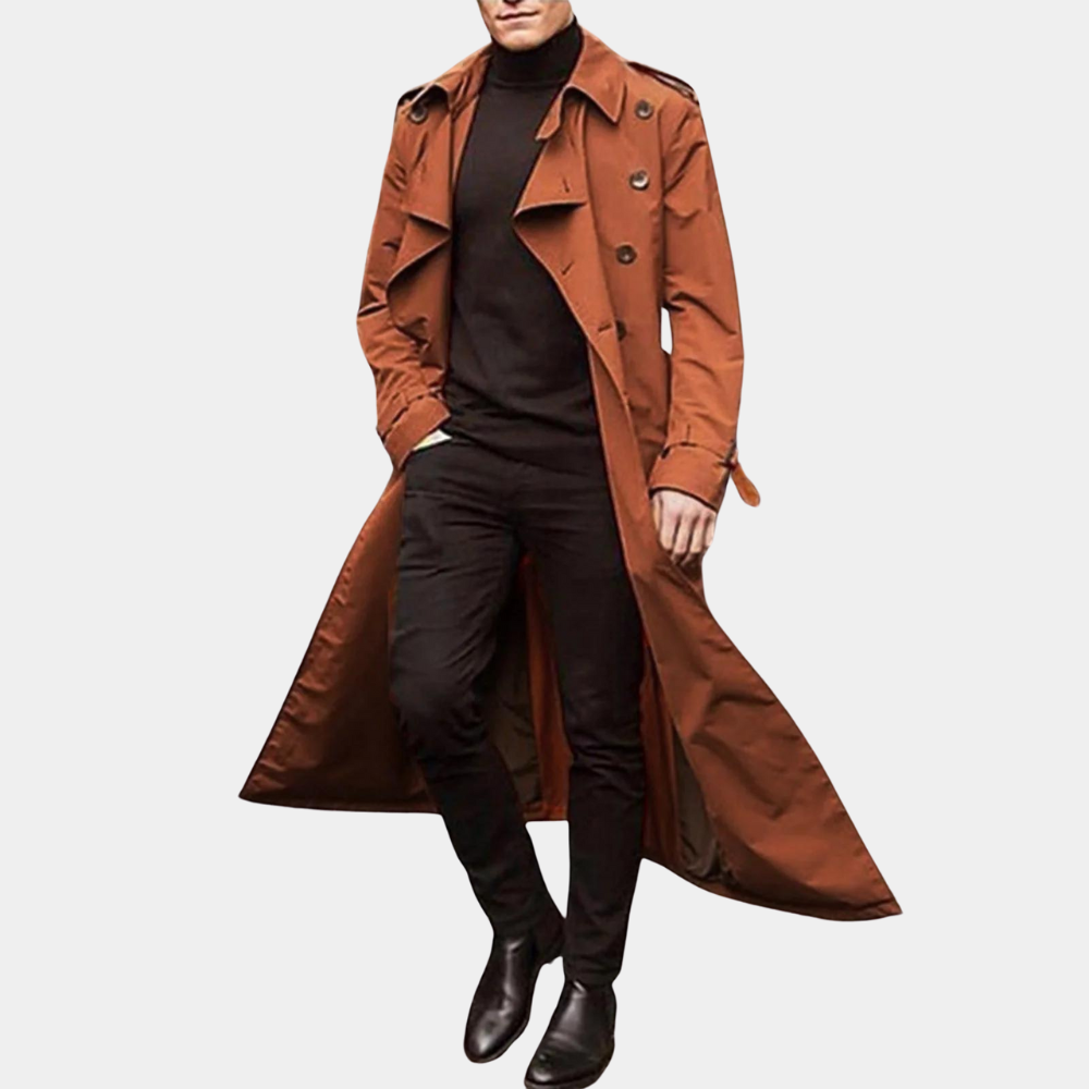 Corey - Casual mannen trenchcoat voor de herfst, stijlvol en warm