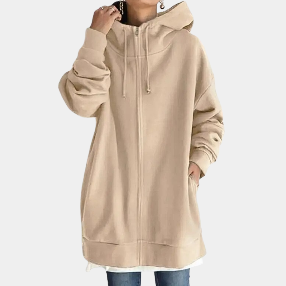 Marilyn - Lichtgewicht Zip-Up Hoodie voor dames met zacht polyester en elegante pasvorm