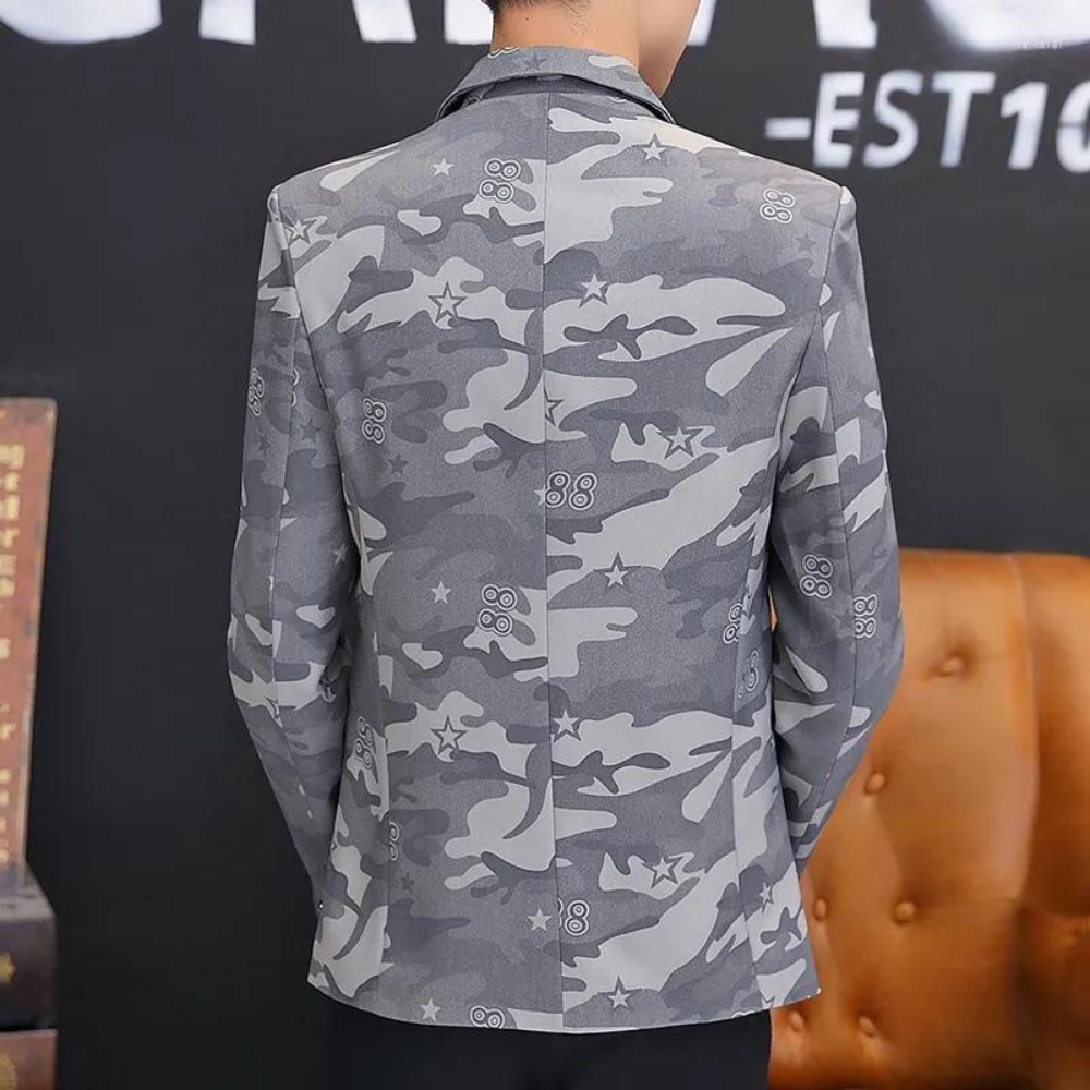 Owen - Camouflage heren blazerjasje voor casual kleding