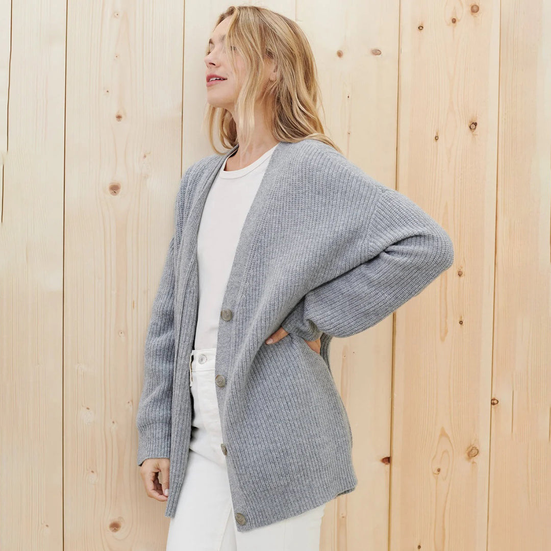 Alice - Dames Zachte Gebreide Oversized Gezellige Cardigan voor Lagen