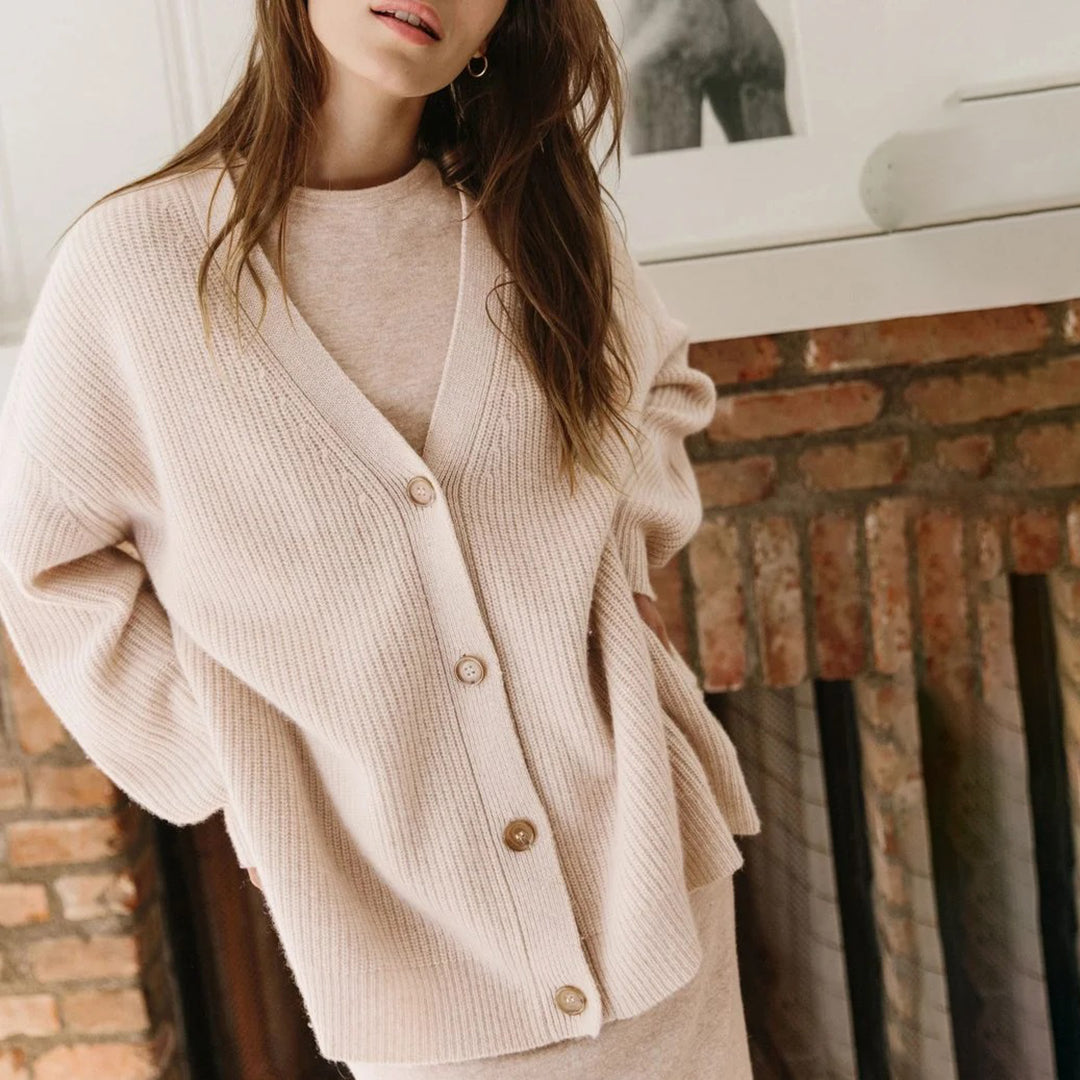 Alice - Dames Zachte Gebreide Oversized Gezellige Cardigan voor Lagen