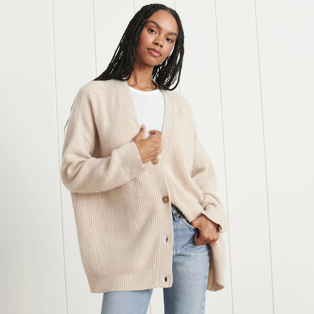 Alice - Dames Zachte Gebreide Oversized Gezellige Cardigan voor Lagen