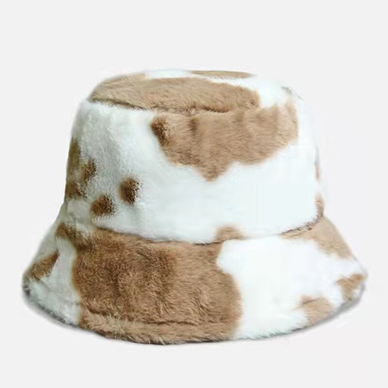 Ariella - Pluche Bucket Hat, Warme Wintermuts met Stijlvolle Patronen