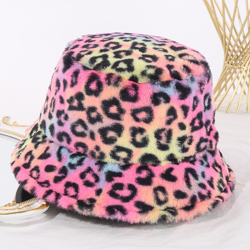 Ariella - Pluche Bucket Hat, Warme Wintermuts met Stijlvolle Patronen