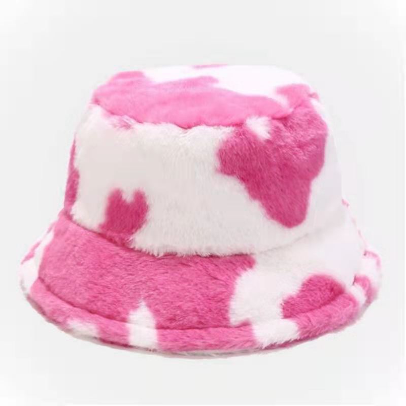 Ariella - Pluche Bucket Hat, Warme Wintermuts met Stijlvolle Patronen