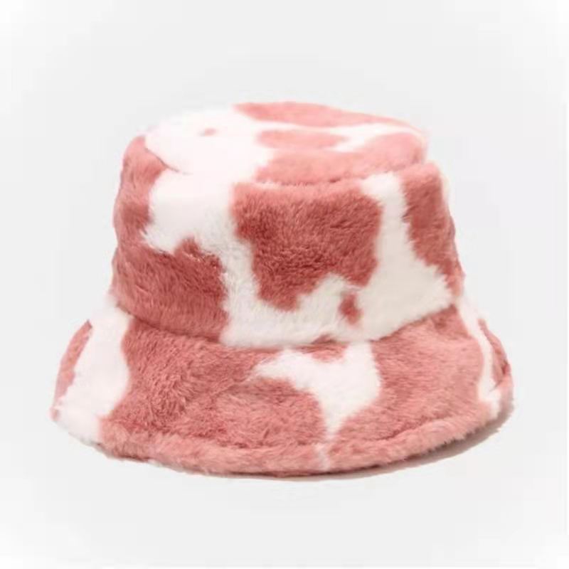 Ariella - Pluche Bucket Hat, Warme Wintermuts met Stijlvolle Patronen