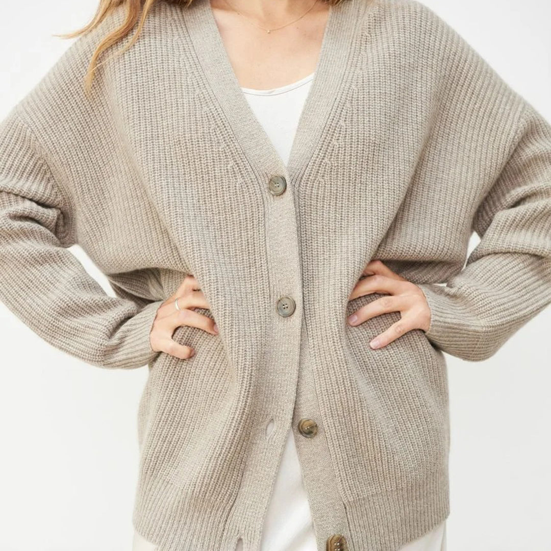 Alice - Dames Zachte Gebreide Oversized Gezellige Cardigan voor Lagen