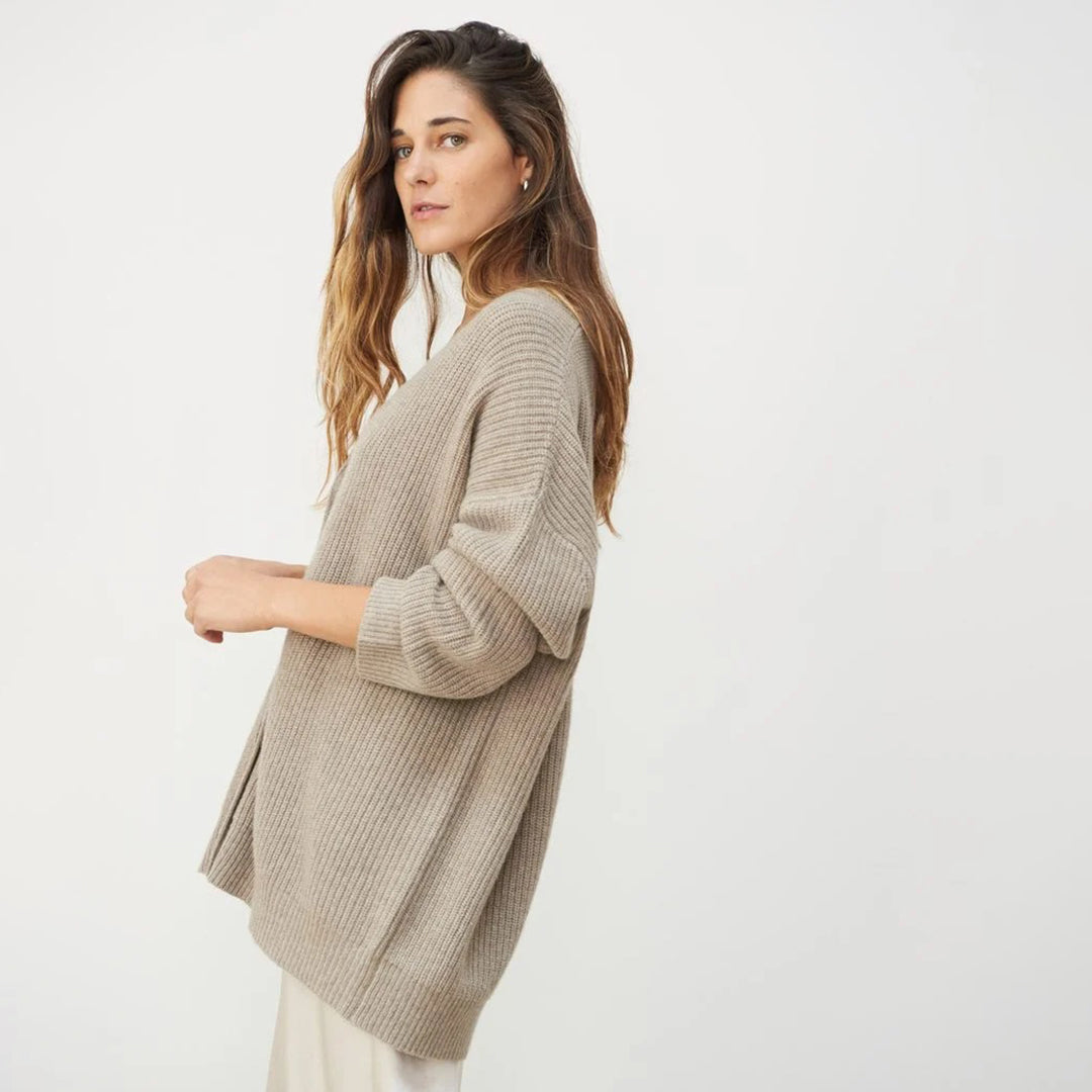 Alice - Dames Zachte Gebreide Oversized Gezellige Cardigan voor Lagen