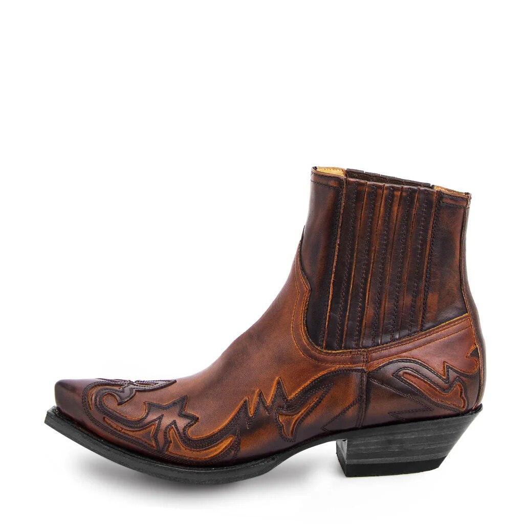 Kenna - Unisex Westerse Cowboylaarzen met Borduursel en Dikke Zool