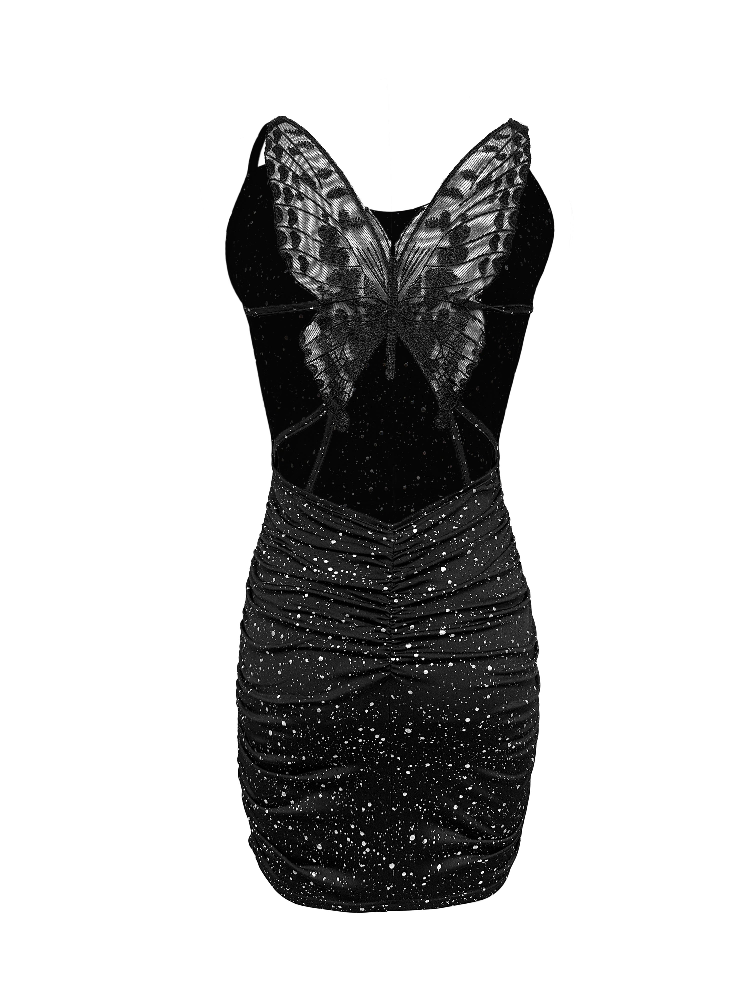 Berit - Vlindermotief Bodycon Jurk