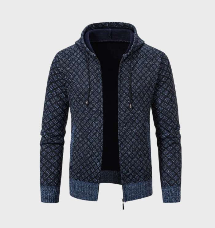 Jordan - Argyle jack met capuchon en ritssluiting over de hele lengte voor casual wear